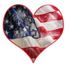 Heart image with American Flag